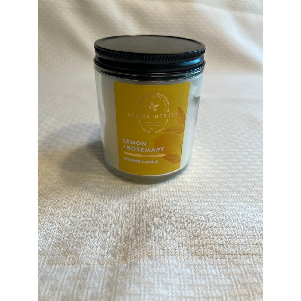 Bath & Body Works Aromatherapy Candle Lemon and Rosemary 7 oz New